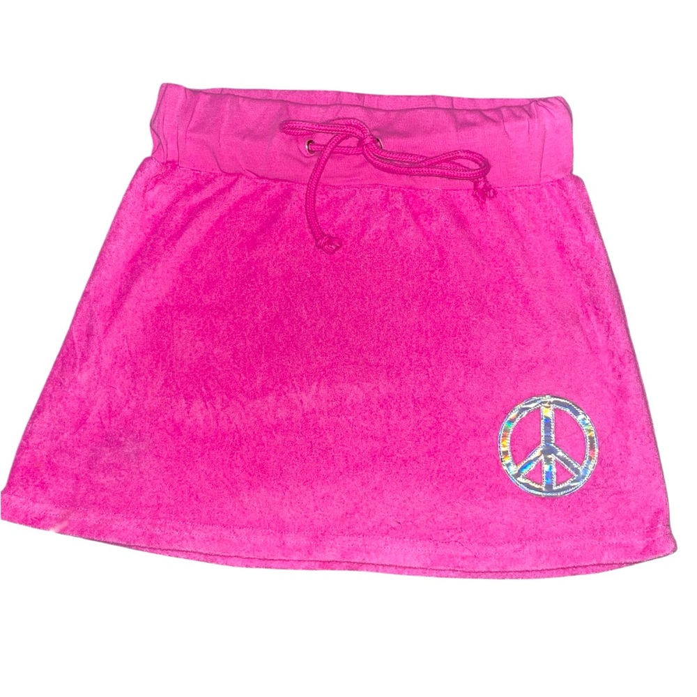DELIA*S Catch My Vibe Peace Sign Terry Skirt